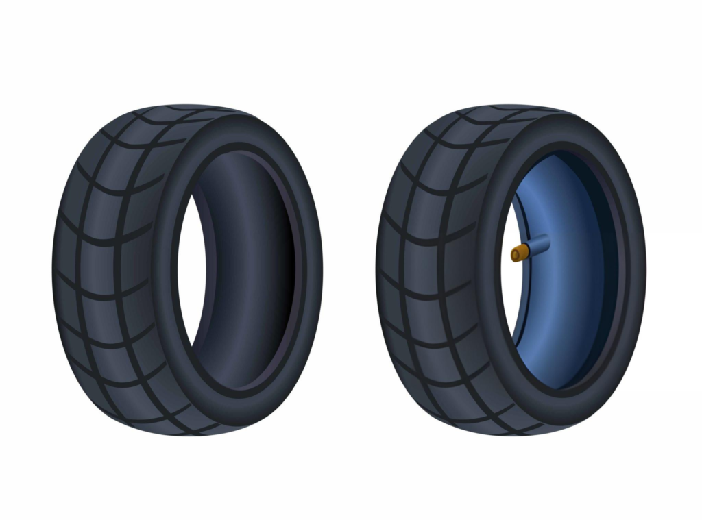 Difference b/w tube and tubeless tyre